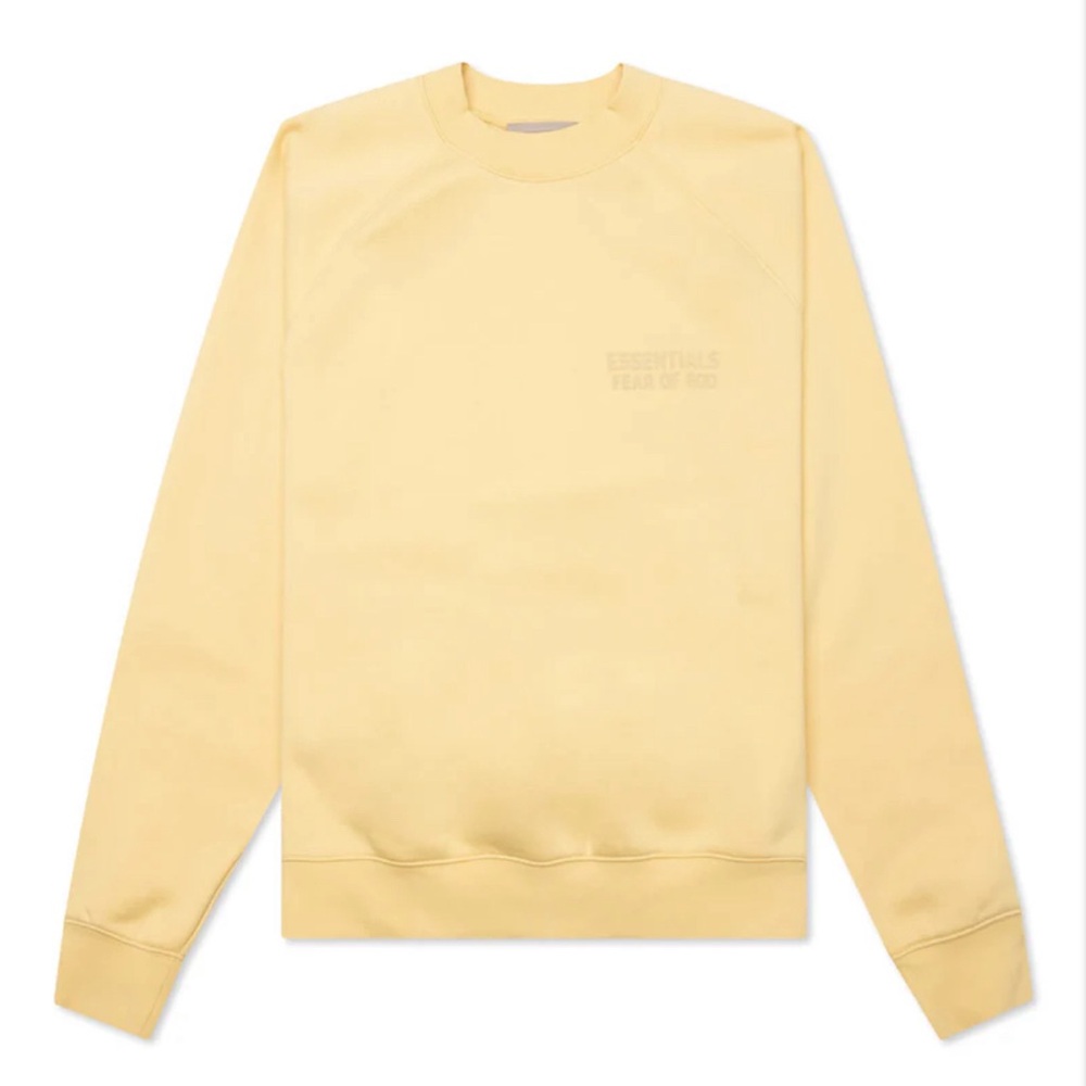 Fear of God Essentials Yellow Crewneck Sweatshirt in Men’s XL